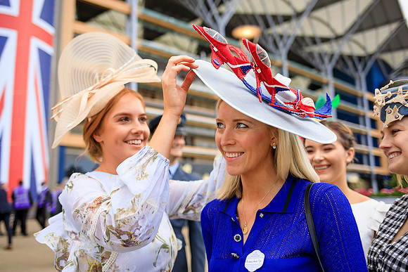 RAF themed hats at Royal Ascot Armed Forces Day - 21 June 2019
