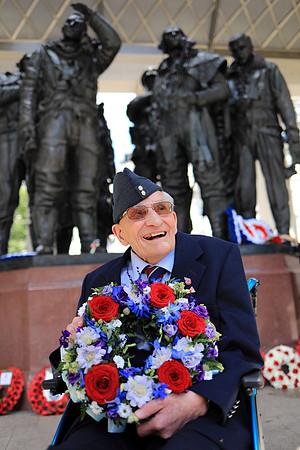 RAF Benevolent Fund service at the Bomber Command Memorial in Lo