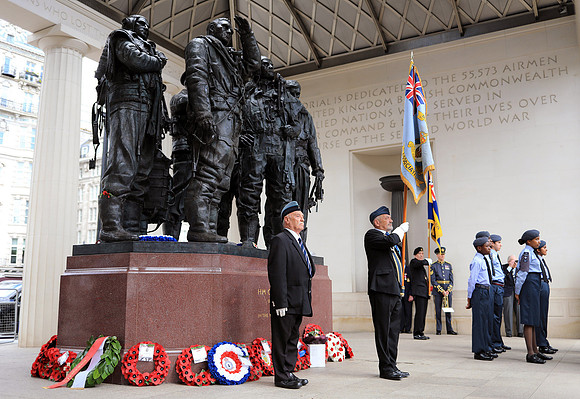RAF Benevolent Fund service at the Bomber Command Memorial in Lo
