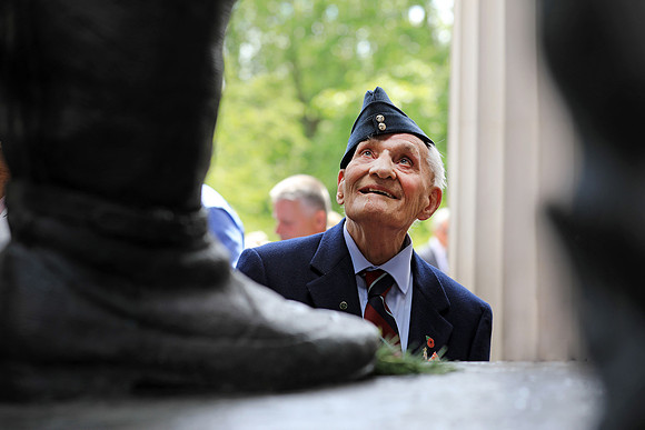 RAF Benevolent Fund service at the Bomber Command Memorial in Lo