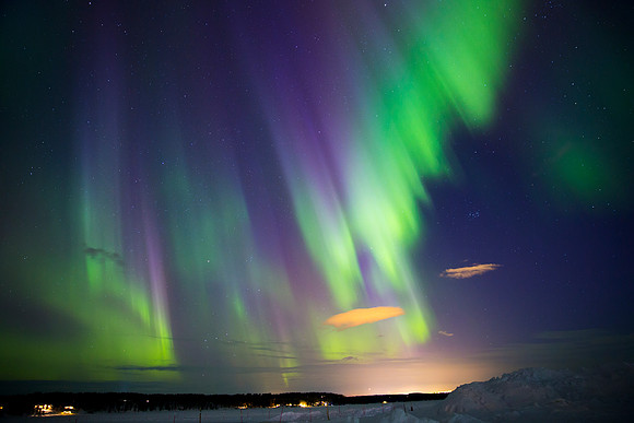 The Northern Lights, Aurora Borealis pictured in Sweden