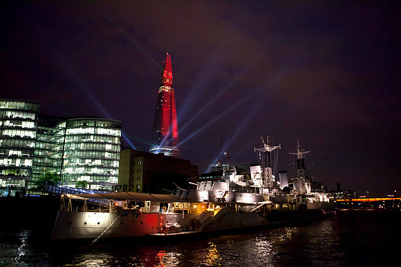 Spectacular Laser Show opens the Shard, London