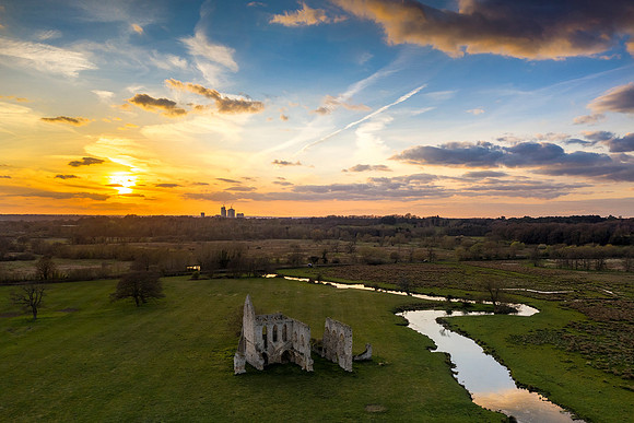 Newark Priory Sunset - 4th April 2020